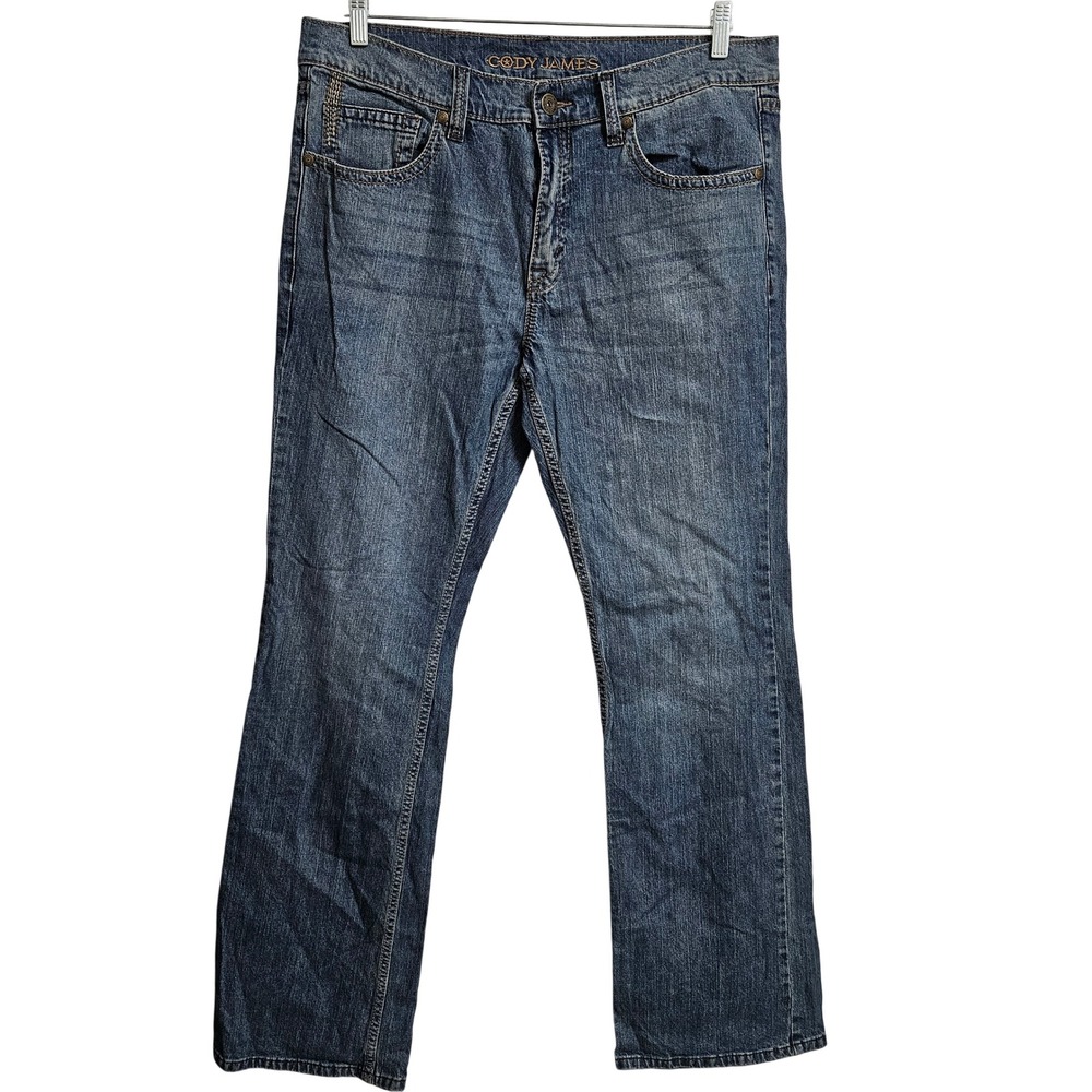 Cody James Jeans Mens 36x34 Blue‎ Bootcut Stretch Western Denim Classic Workwear